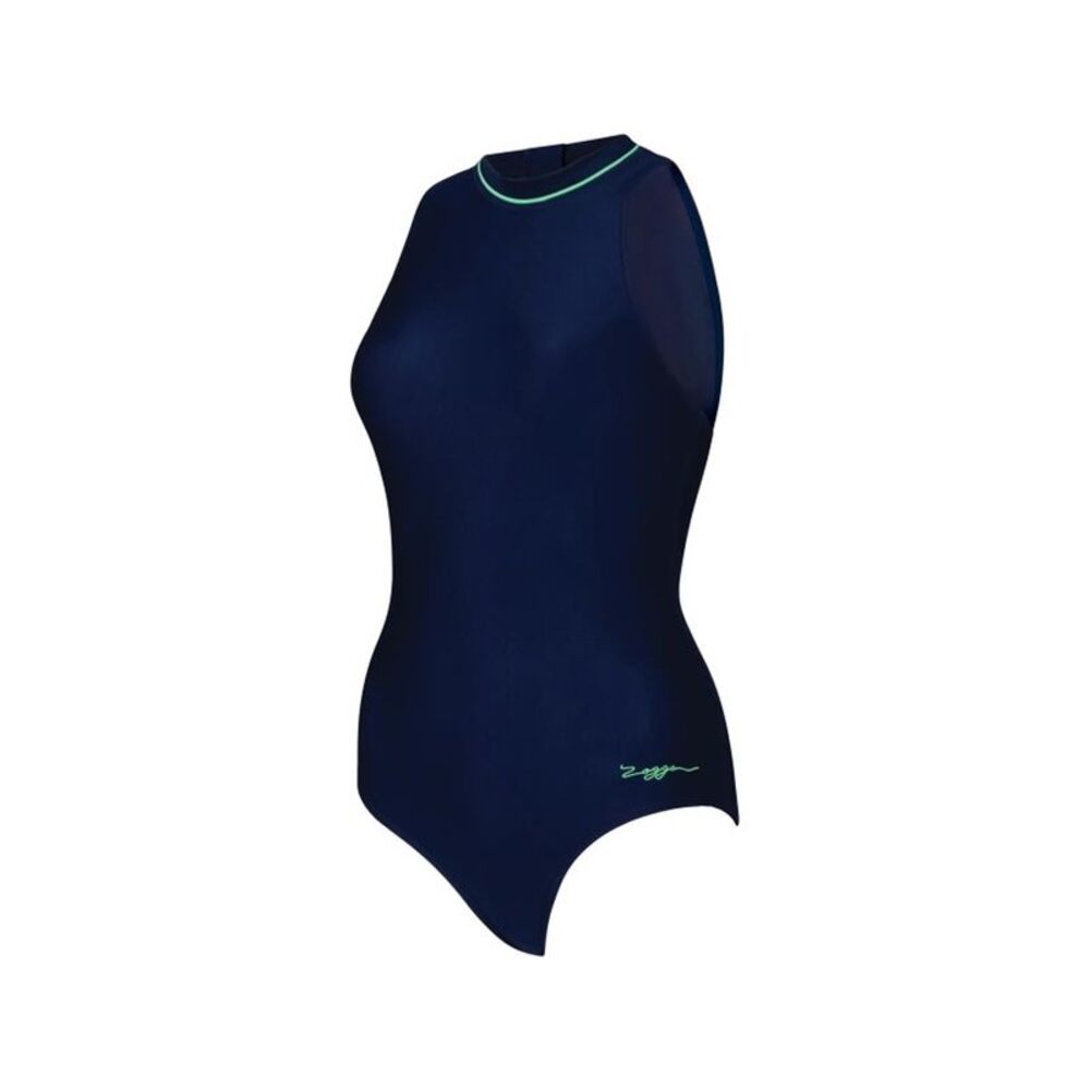 Zoggs Womens/Ladies Zipped One Piece Bathing Suit / Navy